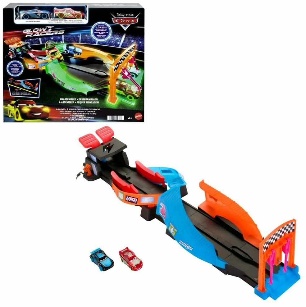 Mattel „Cars Night Race“ šviečianti trasa „HPD80“