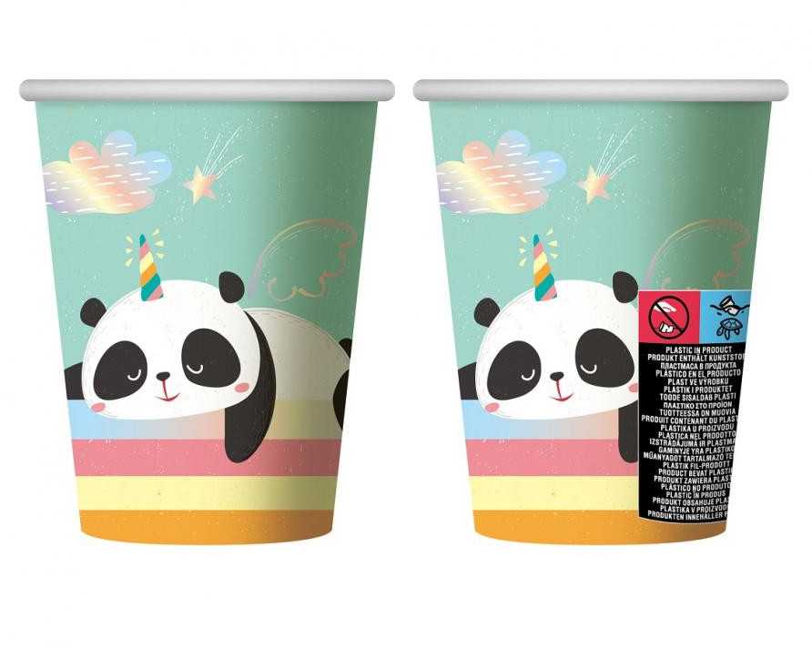 Panda Dreamy popieriniai puodeliai 6 vnt. 266 ml