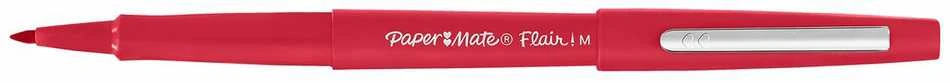 Papermate Flair, Raudona, Medium, Raudona, Vanduo-based ink, 1 mm, Metal