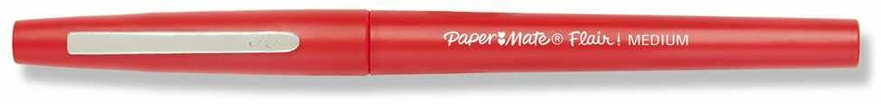 Raudonas Papermate Flair flomasteris su dangteliu