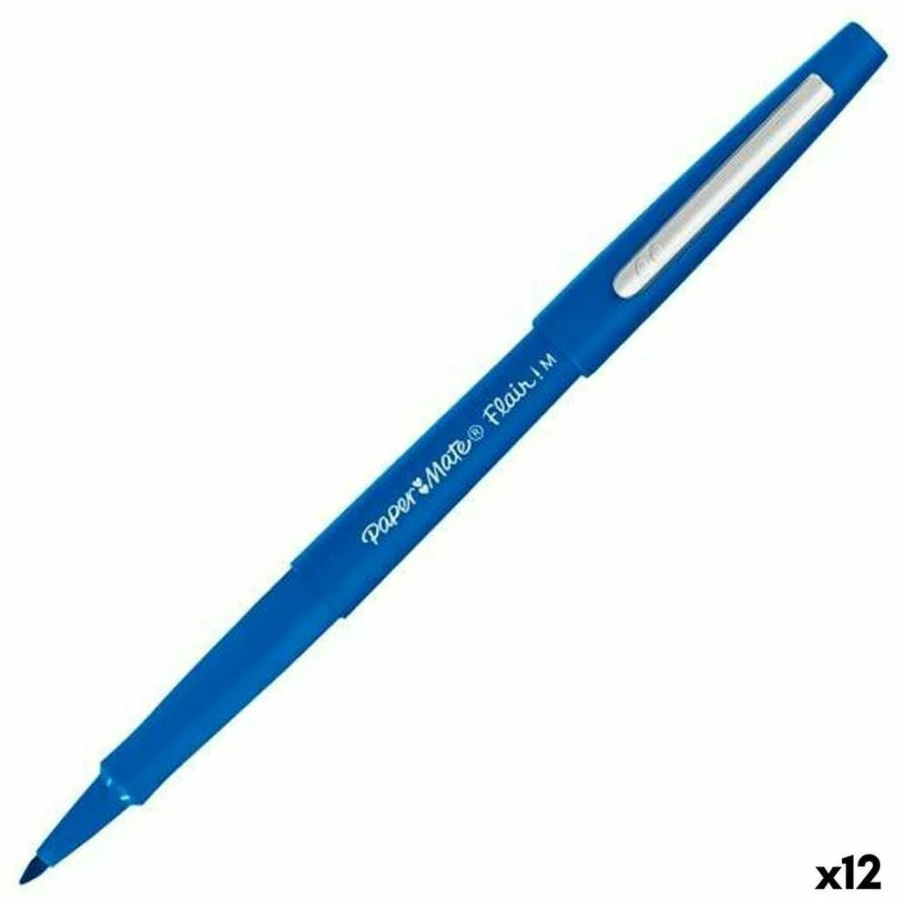 Papermate Flair vidutinio storio mėlynas flomasteris