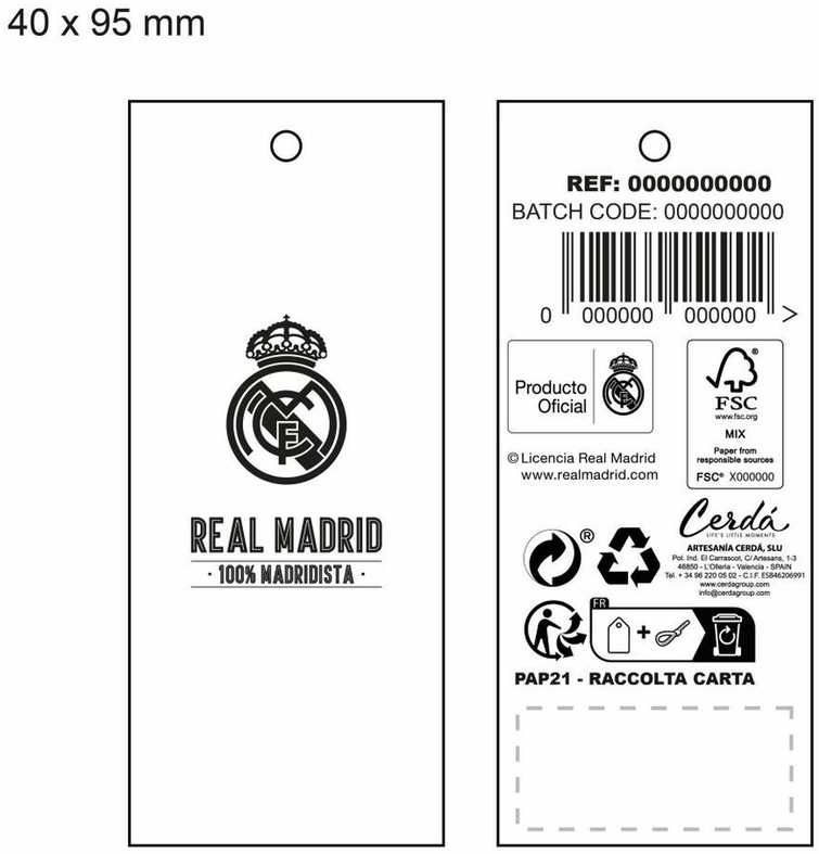 Real Madrid Cf Real Madrid rankšluostis 90x180 cm paplūdimio rankšluostis 2200010607
