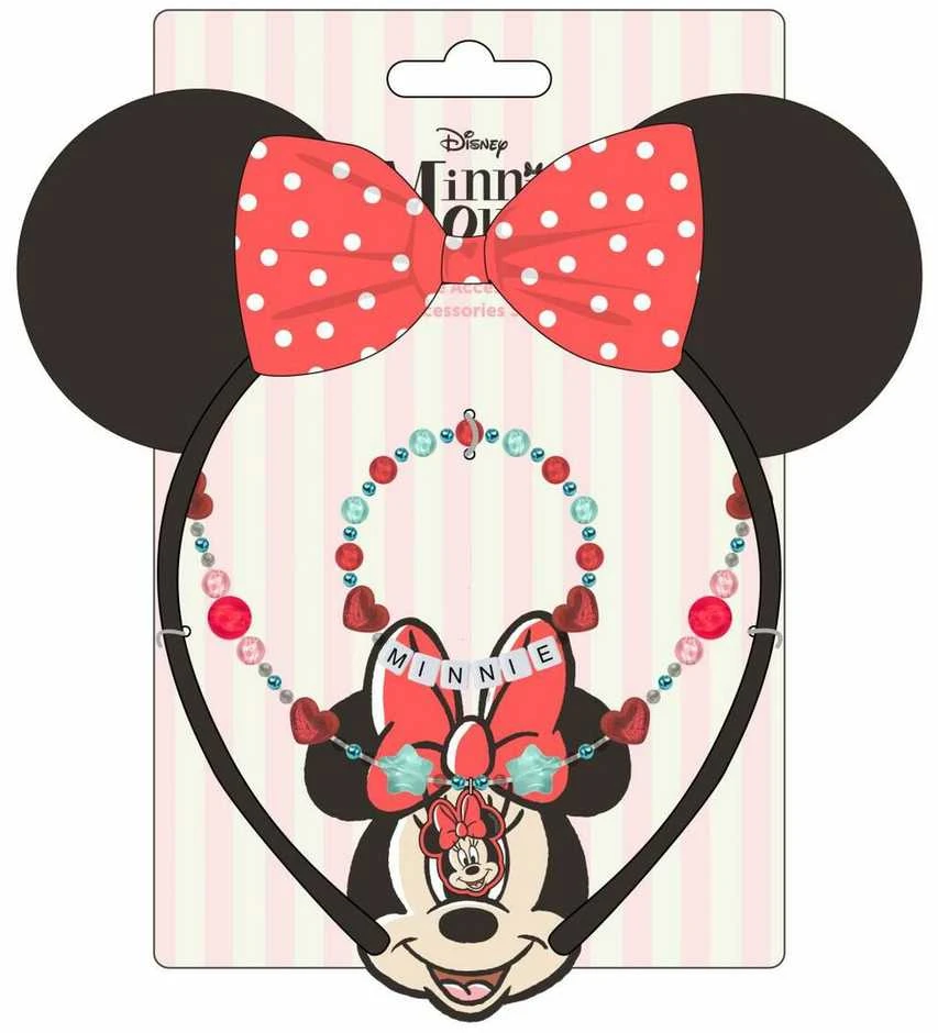 Papuošalų komplektas Minnie Mouse Rožinė 3 Dalys