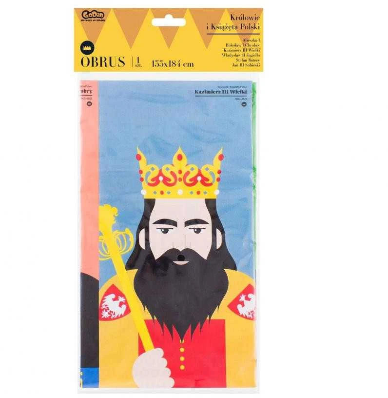 „Party Royal Kings“ plastikinė staltiesė 132x182 cm