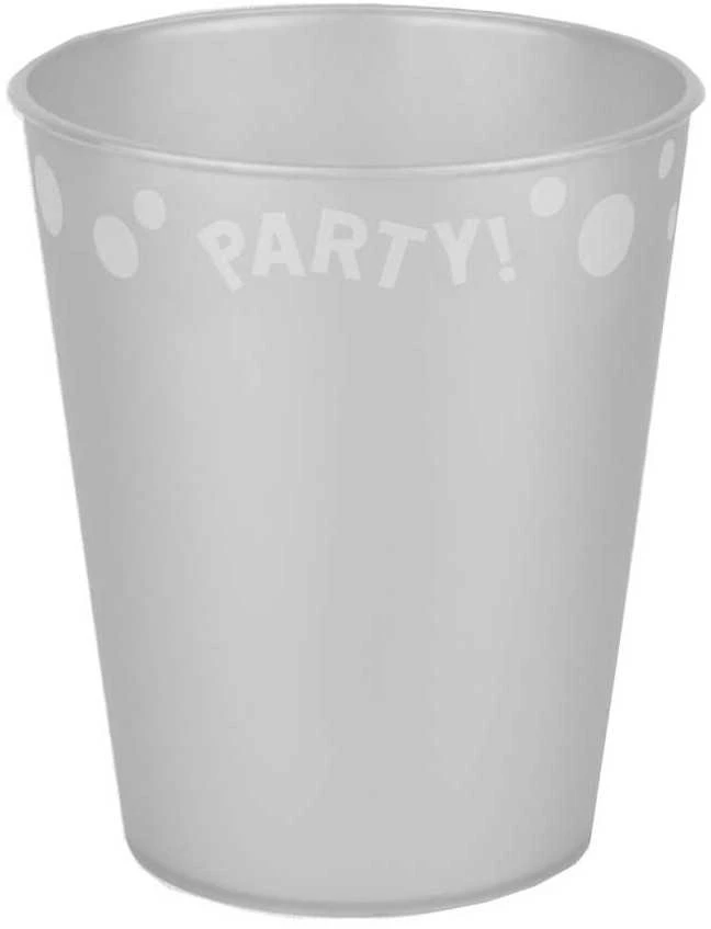 Teka Puodelis daugkartinio naudojimo Sidabrinis Decorata Party