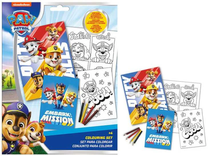 Kids Euroswan Vaikams skirtas „Euroswan Rinkinys“ spalvinimui su kreidelėmis „Paw Patrol“