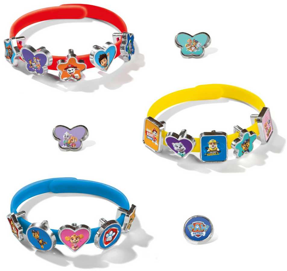 Totum Rinkinys PAW PATROL apyrankėms gaminti, 3 apyrankės, 18 pakabukų