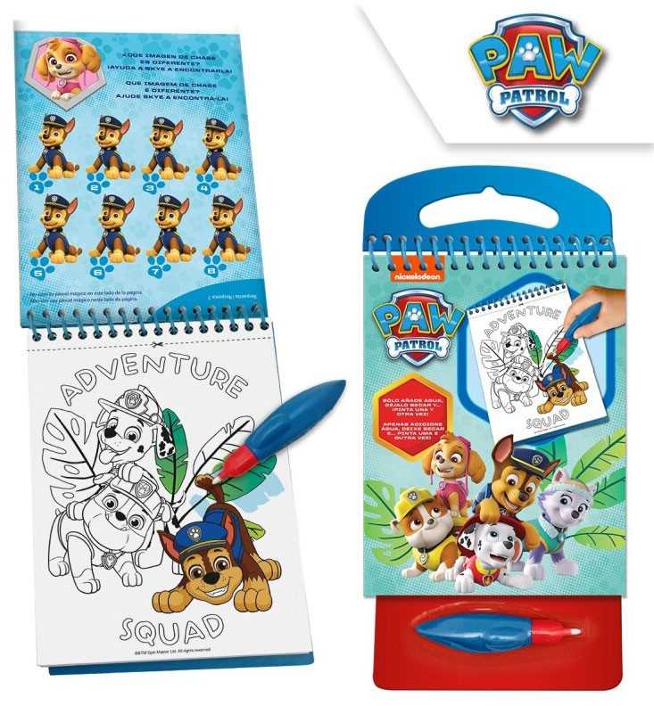 Kids Licensing Dažymo puslapiai + vandens rašiklis Paw Patrol