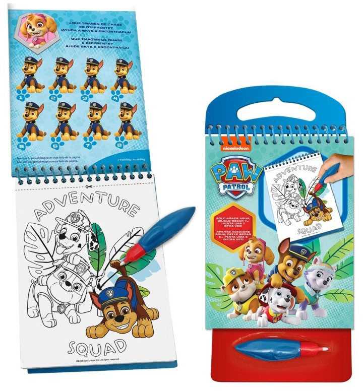 Kids Licensing Dažymo puslapiai + vandens rašiklis Paw Patrol