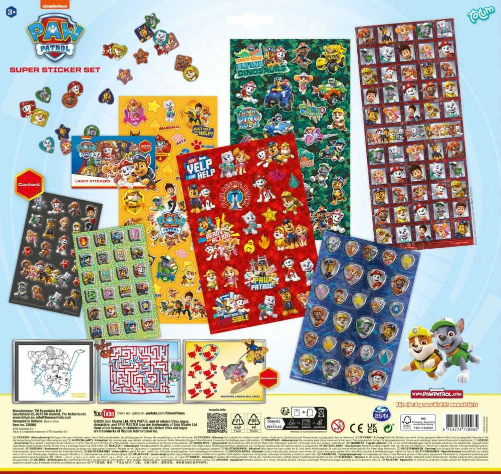 Zdesign TOTUM PAW PATROL lipdukų rinkinys, 720985