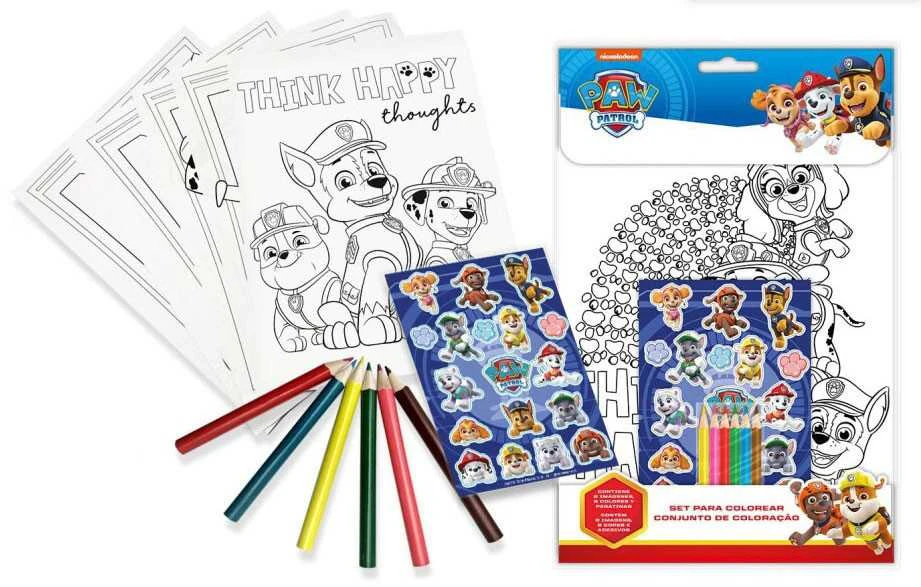 Kids Licensing Paw Patrol spalvinimo knygelė + priedai