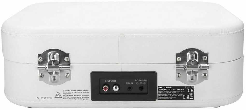 Muzikinis centras Muse Mūza | Patefonas stereo sistema | MT-201WW | Patefonas stereo sistema | USB prievadas | AUX įėjimas