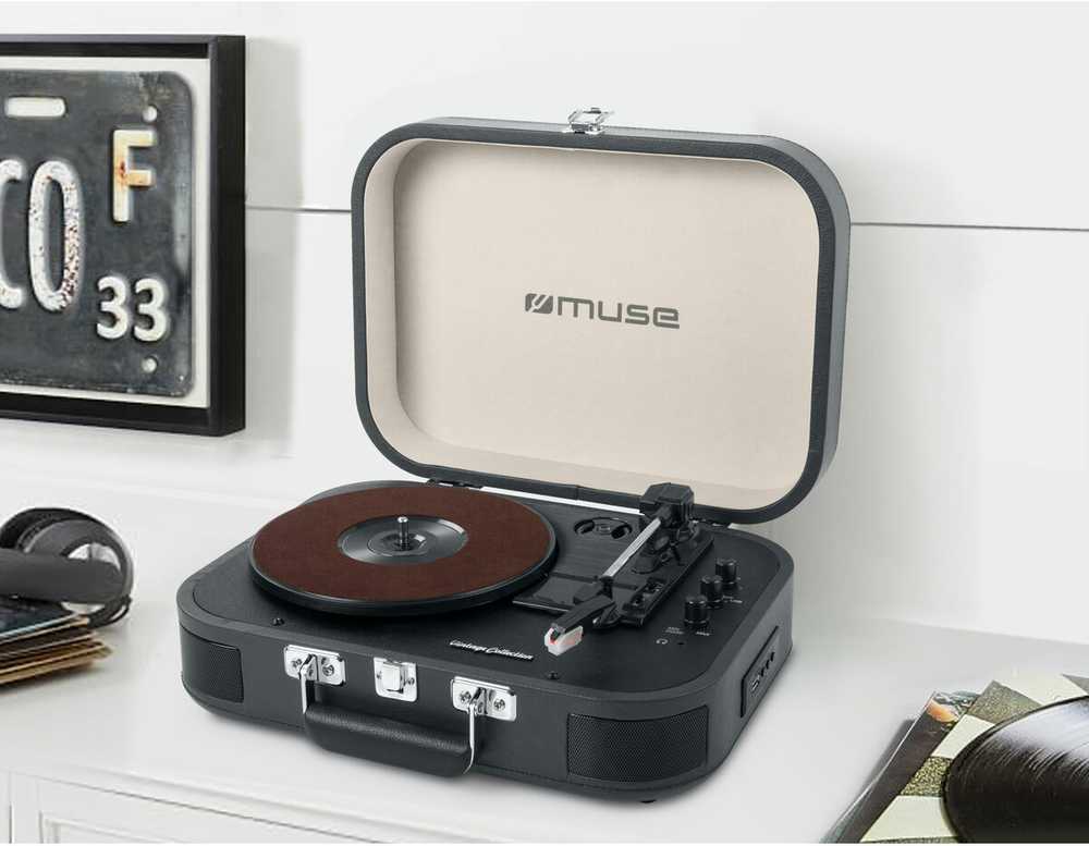 Muse Mūza | Patefonas stereo sistema | MT-201 DG | USB prievadas | AUX įėjimas