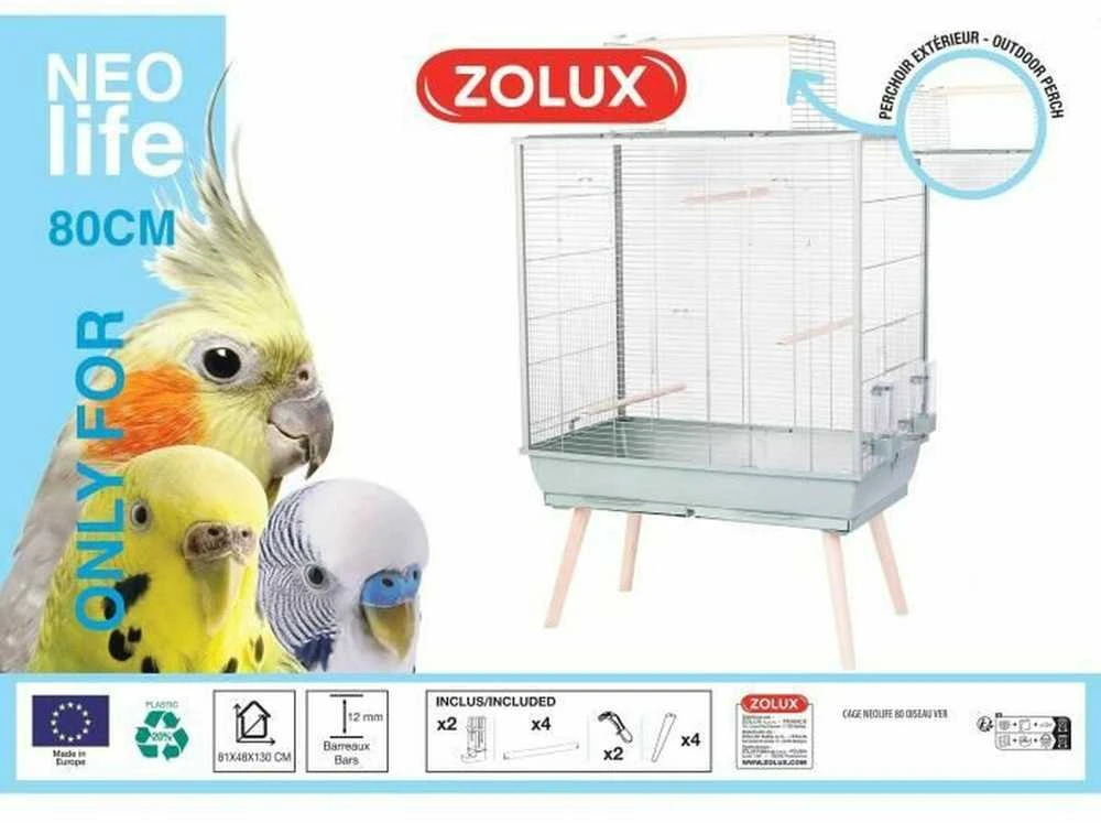Zolux NEOLIFE 80 narvelis paukščiams, žalios spalvos