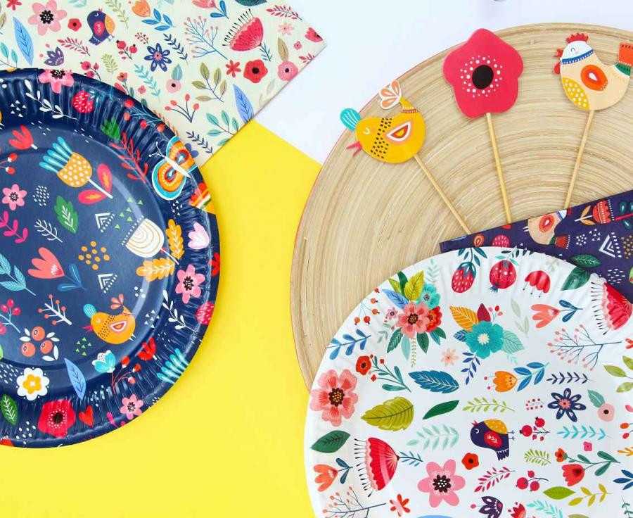 GoDan Talerzyki papierowe Summer Have fun 18cm 6szt