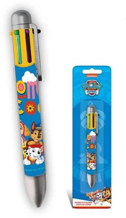 Kids Licensing 6 spalvų letenų patrulio kamuolio rašiklis