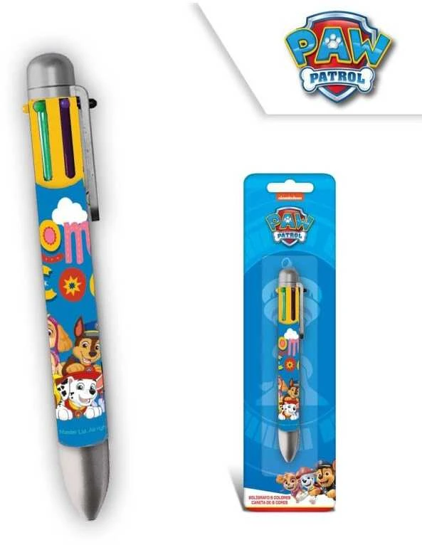 Kids Licensing 6 spalvų letenų patrulio kamuolio rašiklis