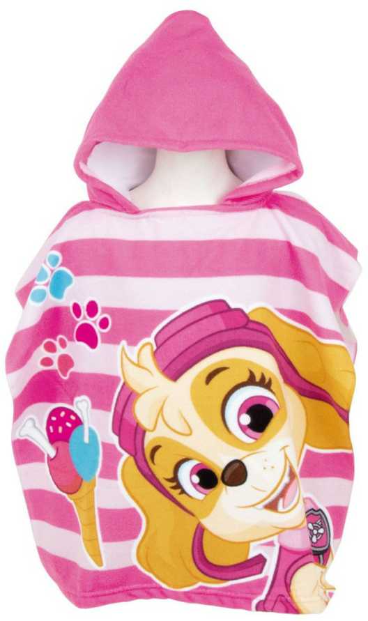 Paw Patrol arbūzinis paplūdimio rankšluostis pončas 55x110cm (greitai džiūstantis)
