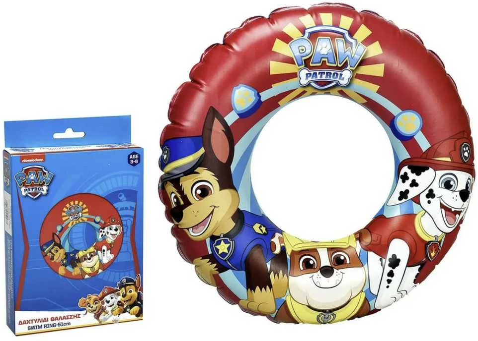 Paw Patrol atostogų režimo plaukimo ratas 51 cm