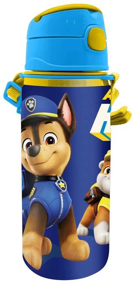 Kids Euroswan Hiszpania Kids Euroswan Vaikiškas aliumininis buteliukas su kandikliu „Euroswan“, 600 ml, „Paw Patrol“, „Paw Patrol“, „Chase Marshall“ / Pw1994