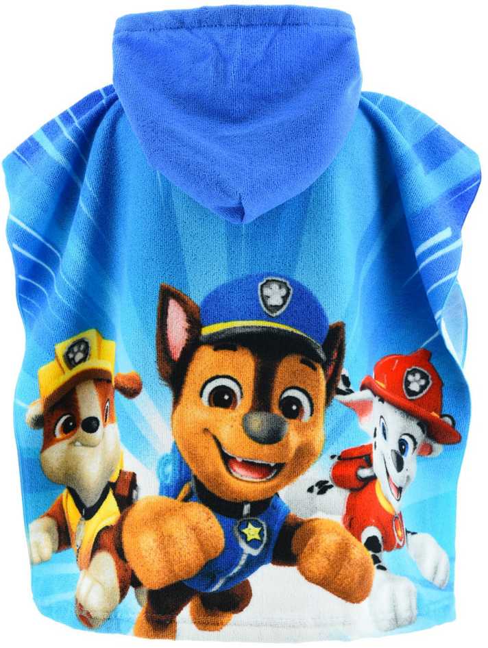 Paw Patrol Good Pups paplūdimio rankšluostis pončas 55x110 cm (greitai džiūstantis)