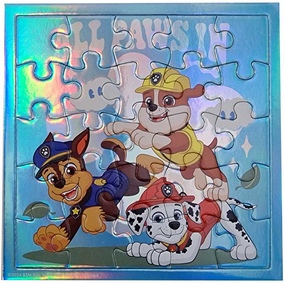 „Paw Patrol“ holografinė dėlionė su kvietimu, 25 detalės