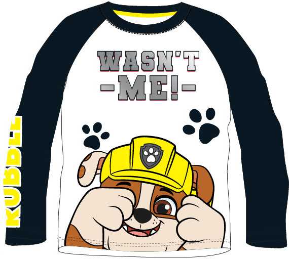 Paw Patrol juodi vaikiški ilgomis rankovėmis marškinėliai, viršinė 104 cm