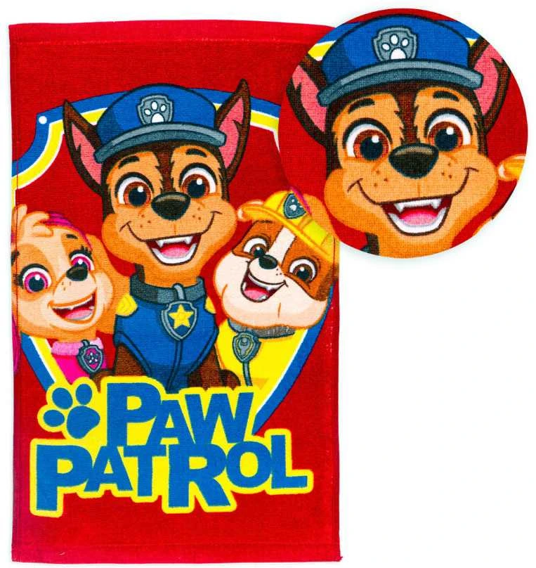 „Paw Patrol“ komandos rankšluostis, veido rankšluostis, rankšluostis 30x50 cm