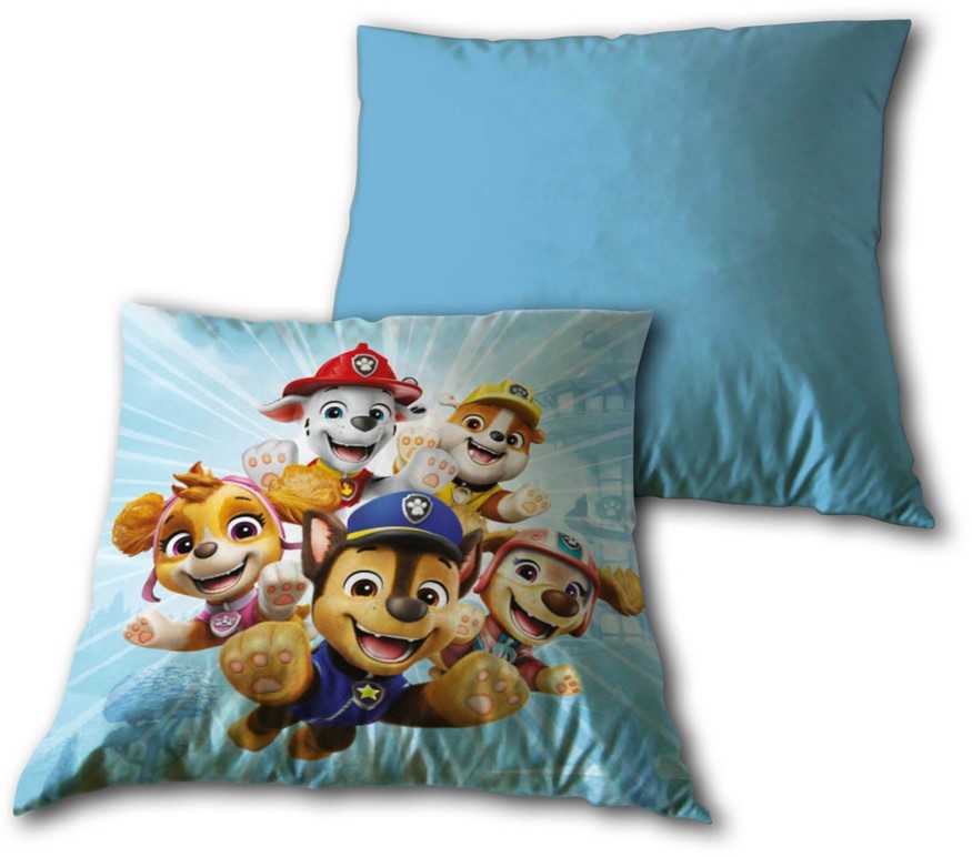 Paw Patrol Let's Go dekoratyvinė pagalvėlė su nuimamu užvalkalu, 35x35 cm, veliūras