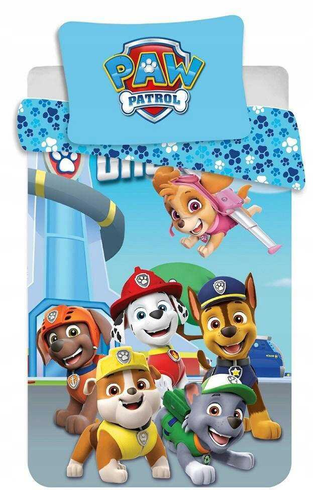 Patalynė bawełniana 100x135 Psi Patrol 7520 drużyna Paw mėlyna