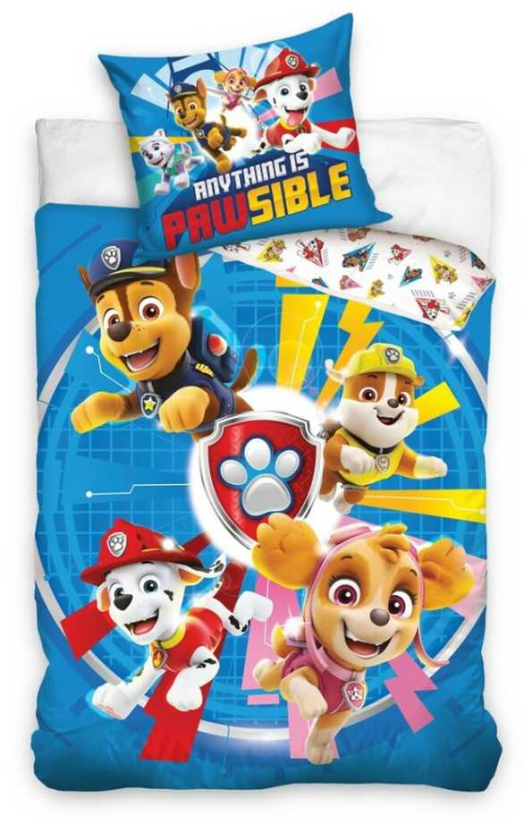 Paw_Patrol Patalynės užvalkalų kompl. Paw Patrol įv. spalvų, 140x200 cm