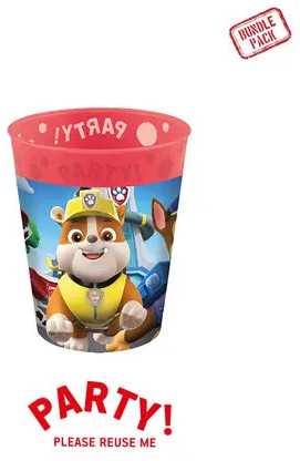 Paw Patrol Rescue Heroes mikro premium plastikinių puodelių rinkinys 4 vnt. po 250 ml