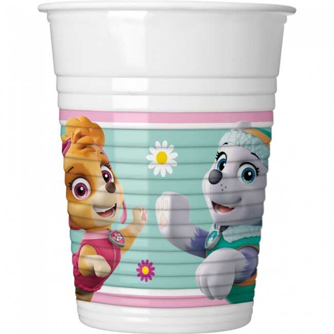GoDan Plastikiniai puodeliai Paw Patrol Skye & Everest, 200ml, 8 vnt. WM
