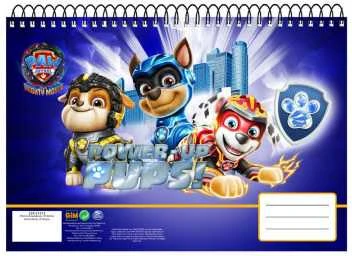 „Paw Patrol“ spiralinė eskizų knygelė, A4, 30 lapų