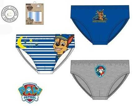 „Paw Patrol“ vaikiški apatiniai, kelnaitės, 3 vnt. pakuotėje, 6-8 metų amžiaus / 116-128 cm