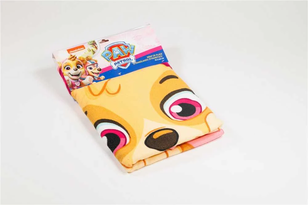 „Paw Patrol“ vonios rankšluostis, paplūdimio rankšluostis 70x140cm (greitai džiūstantis)