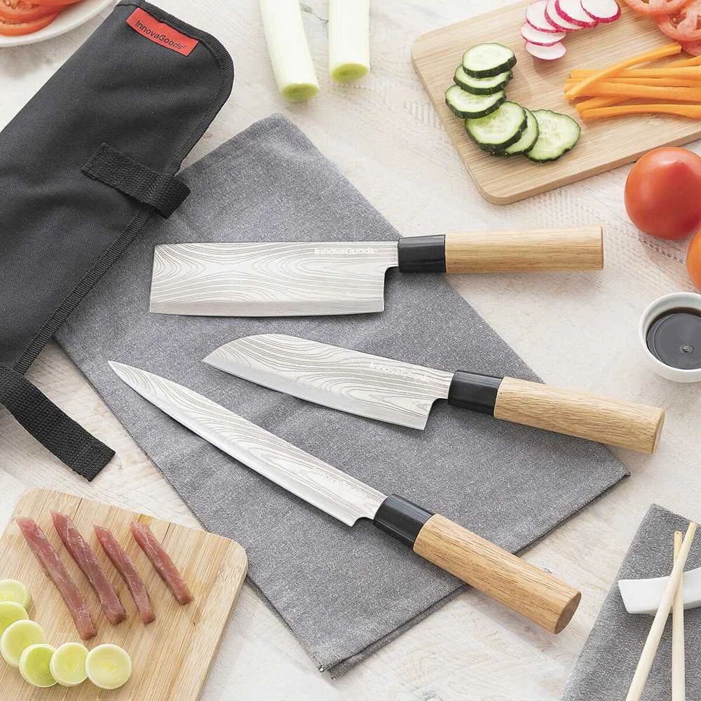 Japoniškų peilių rinkinys InnovaGoods su dangteliu InnovaGoods V0103200