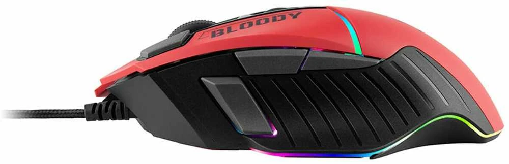 Pelė Myszka žaidimams A4Tech Bloody W95Max su laidu 12000 dpi optinė raudona