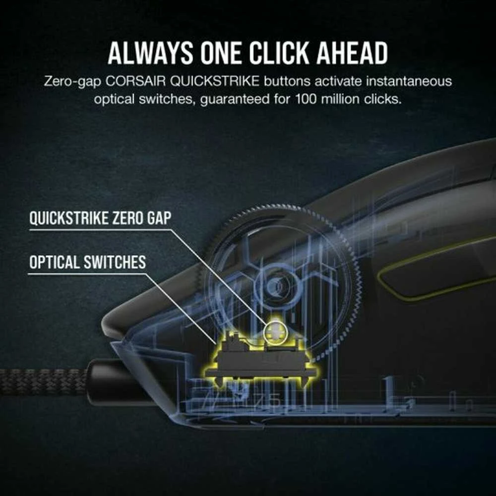 CORSAIR M75 Pelė žaidimams Optinė Juodas