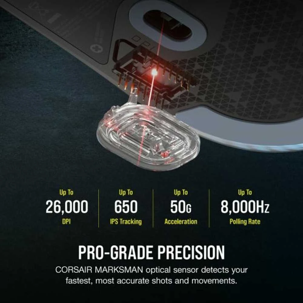CORSAIR M75 Pelė žaidimams Optinė Juodas