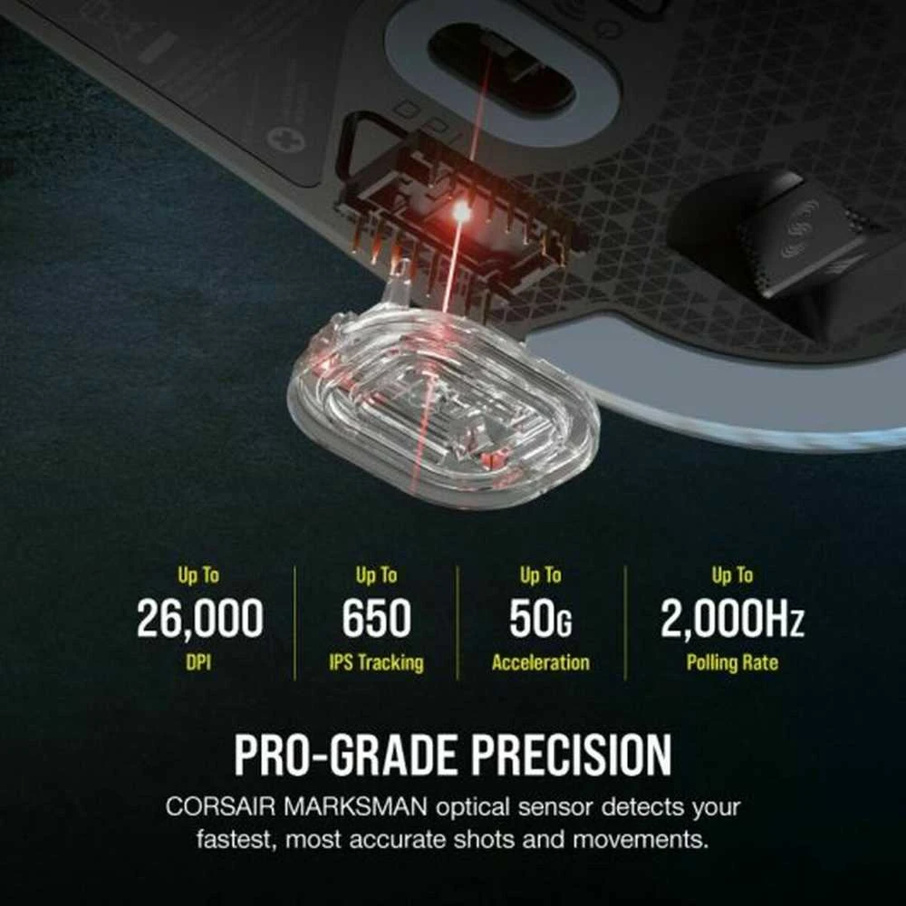 CORSAIR M75 WIRELESS Lightweight RGB Pelė žaidimams - Juodas