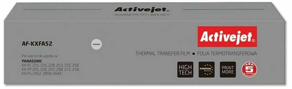 Folijinis rašalas filmas juostelė Activejet AF-KXFA52 (pakeitimas Panasonic KX-FA52, Supreme, juodas)
