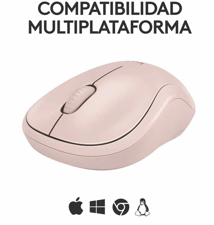 Belaidė pelė Logitech M240 Silent Bluetooth Mouse, rožinės spalvos