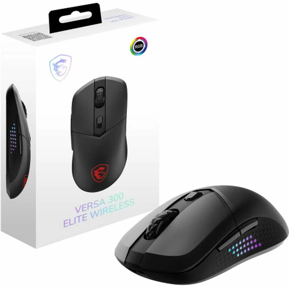 MSI Pelė žaidimams | VERSA 300 ELITE WIRELESS | Wireless | 2.4 GHz, Bluetooth 5.3, USB 2.0