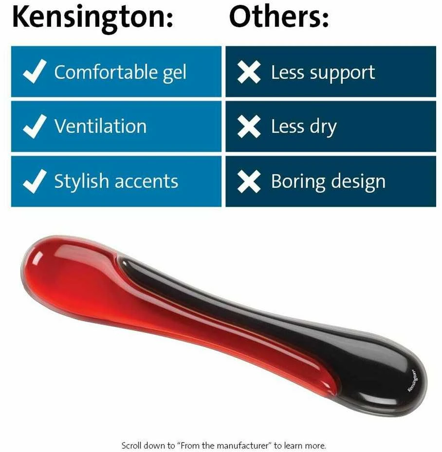 Klaviatūra Leitz Kensington 62398 atrama riešui Želė Raudona