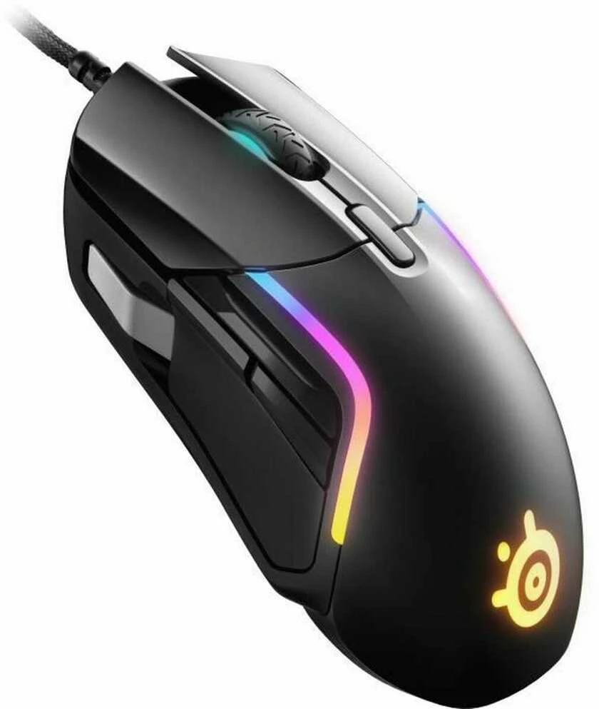 Žaidimų pelė su laidu SteelSeries Rival 5, Juodos spalvos