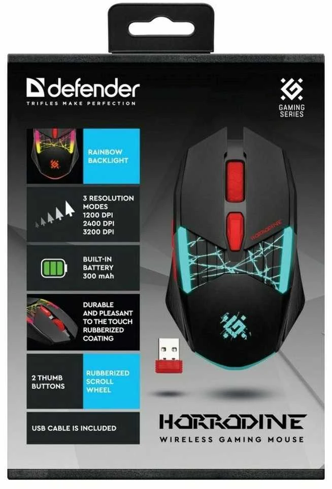 Pelė DEFENDER GM-126 TISA RF+BT OPTIC 1600dpi 6P Juodas