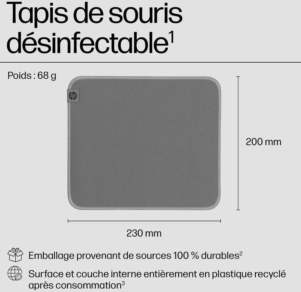Pelė HP 105 Sanitizable MSE kilimėlis