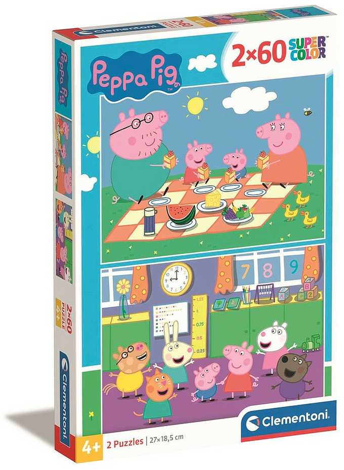 Clementoni Dėlionė 2x60 vnt. - Peppa Pig