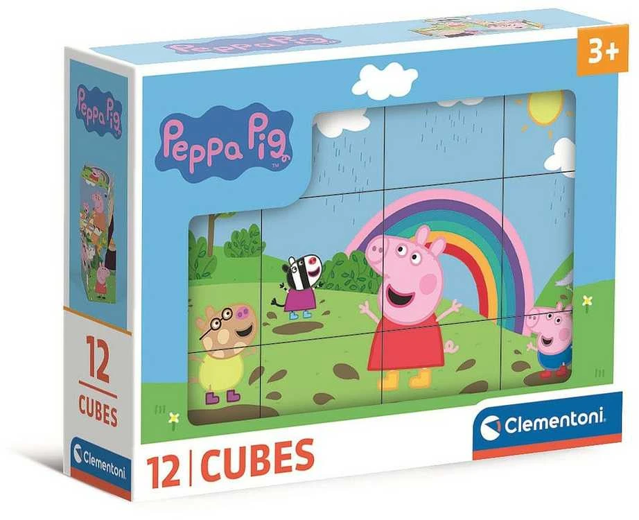 Clementoni CLE Cubi blokeliai 12 Peppa Pig 41195